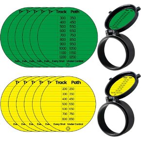 Scope DOPE Sticker Pack: Removable, Writable Adhesive Labels – 12 Pack (2 Designs, 6 Each) – Perfect for Precision & Organization! (Scope Cover Not Included)