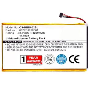 CBQ Replacement Battery for BNRB200, BNRV200, BNTV250A, DR-NK02, Nook 7, Nook Color, Nook Tablet