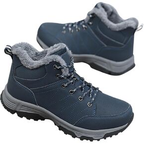 Mens Women Winter Snow Boots Casual Lightweight Waterproof Anti-Slip Fur Lined Backpacking Hiking Athletic Boots