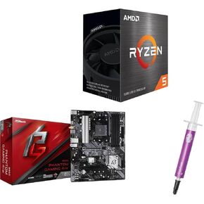 CPU Motherboard CPU Thermal Paste/Grease Combo - AMD Ryzen 5 5500 CPU + MSI PRO B550M PRO-VDH WiFi + Thermal Paste
