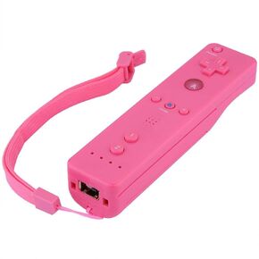 Game Handle Controller for Wii, Gamepad with Analog Joystick, Triaxial Detection Function, for WiiU/Wii Console(Pink)