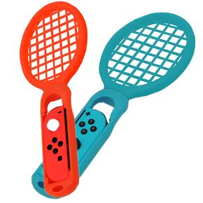Switch Sports Accessories Bundle - 10 in 1 Family game Kit for Nintendo Switch & OLED Games : Joycon Grip for Mario，Wrist Dance Bands & Leg Strap,Comfort Grip Case And Tennis Rackets (Tennis Racket)