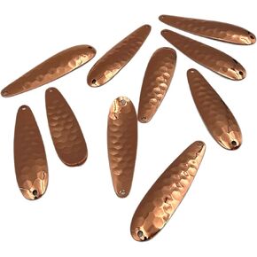 Hex Copper Trolling Spoon for Lure Making Supplies DIY Lure Part for Spinnerbait Inline Spinner Blade Made in USA 10 Pack 100% Copper HEX Trolling Spoon