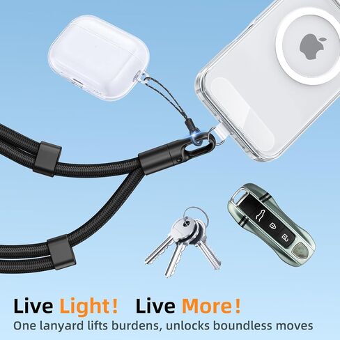 Universal Phone Lanyard for iPhone Essential Travel Accessories with Non-Adhesive Tether Tabs in Kuwait