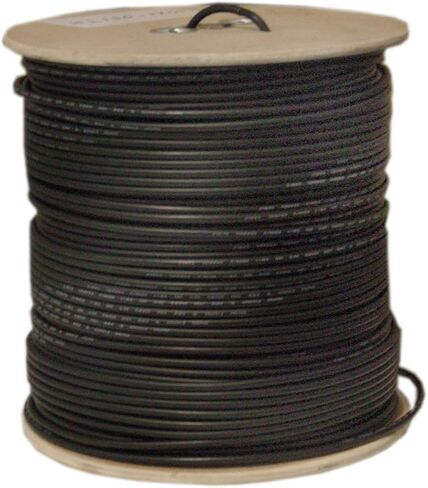 كابل مسجلة RG58/U Coaxial ، أسود ، 20 AWG ، نواة صلبة ، درع مضفر ، بكرة ، 1000 قدم in Saudi Arabia