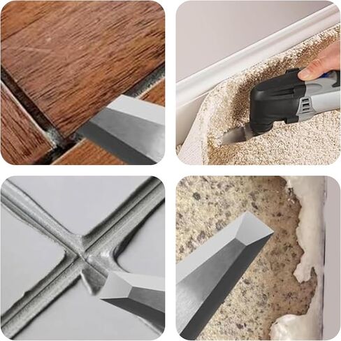 5pcs Tapered Sealant Cutting Blade, Oscillating Tool Caulk Removal Blade to Remove Paint Caulk Adhesive Sealant in Kuwait