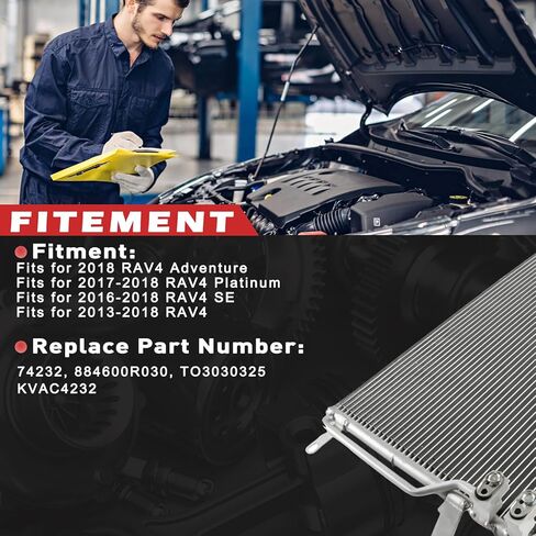 AC Condenser Air Conditioning Condenser Compatible with 2008-2012 Accord 2.4L 3.5L Engine Replace OE 73669, 10464, 80110TA0A01, HO3030151 in Saudi Arabia