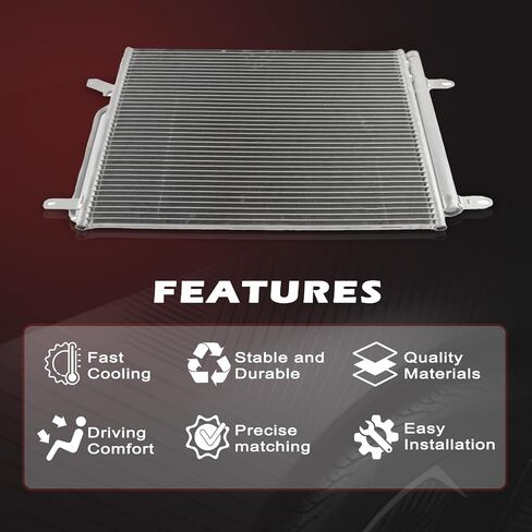 AC Condenser Air Conditioning Condenser Compatible with 2008-2012 Accord 2.4L 3.5L Engine Replace OE 73669, 10464, 80110TA0A01, HO3030151 in Saudi Arabia