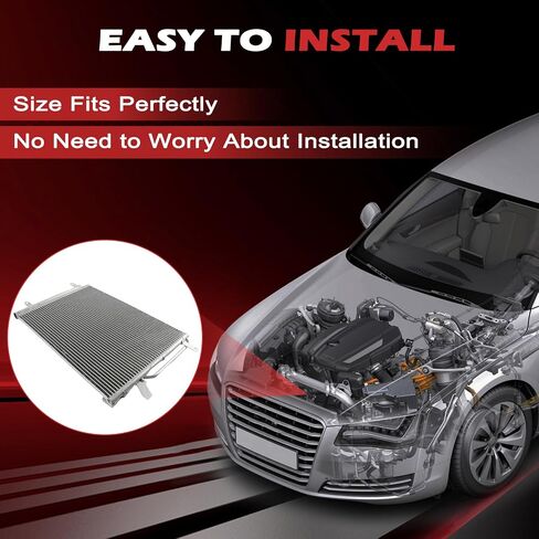 AC Condenser Air Conditioning Condenser Compatible with 2008-2012 Accord 2.4L 3.5L Engine Replace OE 73669, 10464, 80110TA0A01, HO3030151 in Saudi Arabia