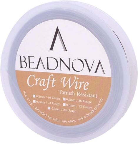 BEADNOVA 18-Gauge Stainless Steel Wire Tarnish Resistant Shiny Steel Wire for Jewelry Making (11 Yards) in Saudi Arabia