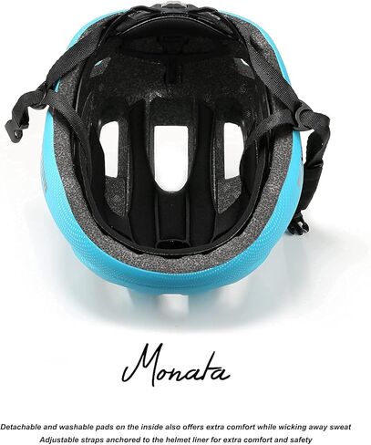 MONATA Bike Helmet, Adult Bicycle Helmet with Light and Detachable Visor for Women Men Youth Cycling Urban Skateboarding Roller Skating Multi-Sports in Kuwait