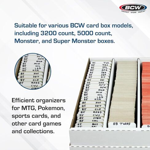 (5) BCW Brand Trading Card Divider Cards - 10-Pack - TCD - 50 Cards Total in Saudi Arabia
