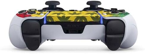 Skinit Decal Gaming Skin Compatible with PS5 DualSense Edge Pro Controller - Marijuana Leaf White Pattern Design in Kuwait
