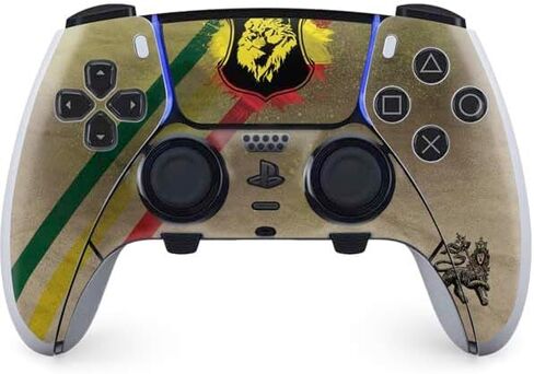 Skinit Decal Gaming Skin Compatible with PS5 DualSense Edge Pro Controller - Marijuana Leaf White Pattern Design in Kuwait