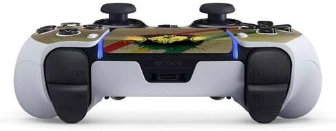 Skinit Decal Gaming Skin Compatible with PS5 DualSense Edge Pro Controller - Marijuana Leaf White Pattern Design in Kuwait