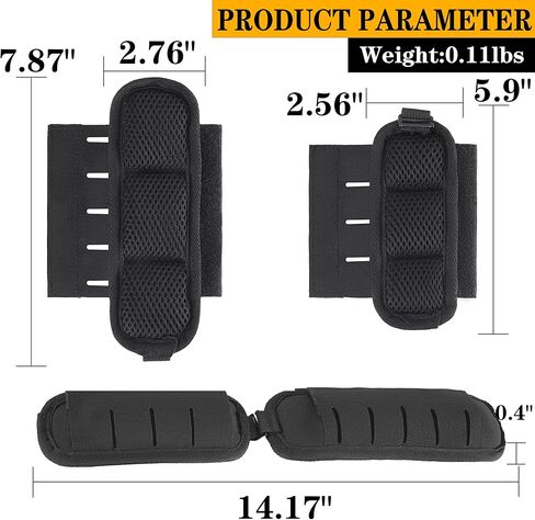 2-in-1 حاملة صفيحة مولي التكتيكية ومنصات الكتف على الظهر-قابلة للتعديل ، مبطنة ، نايلون 500D ، معدات خارجية متينة للرجال والنساء in Kuwait