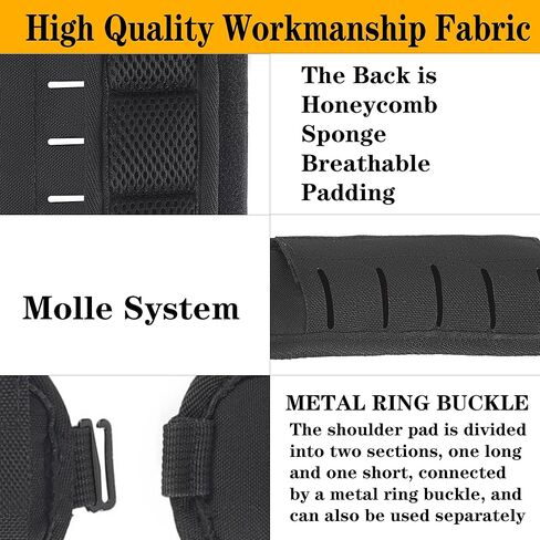 2-in-1 حاملة صفيحة مولي التكتيكية ومنصات الكتف على الظهر-قابلة للتعديل ، مبطنة ، نايلون 500D ، معدات خارجية متينة للرجال والنساء in Kuwait
