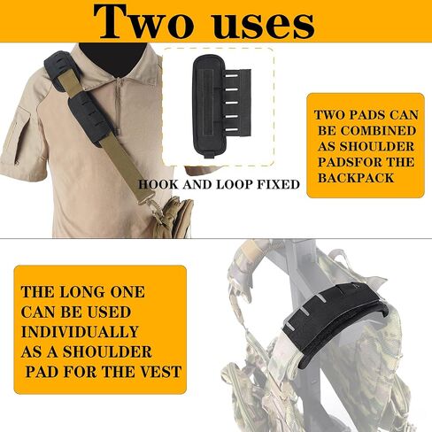 2-in-1 حاملة صفيحة مولي التكتيكية ومنصات الكتف على الظهر-قابلة للتعديل ، مبطنة ، نايلون 500D ، معدات خارجية متينة للرجال والنساء in Kuwait