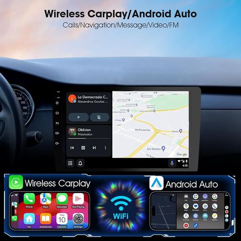 شاشة Carplay المحمولة للسيارة ، 9 بوصة اللاسلكية Carplay & Android Auto ، كاميرا احتياطية ، ستيريو Din Din ، التنقل في GPS ، Zlink ، مستقبلات الصوت ، مشغل الموسيقى (9 بوصات) in Saudi Arabia