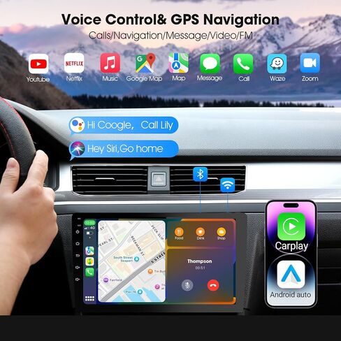 شاشة Carplay المحمولة للسيارة ، 9 بوصة اللاسلكية Carplay & Android Auto ، كاميرا احتياطية ، ستيريو Din Din ، التنقل في GPS ، Zlink ، مستقبلات الصوت ، مشغل الموسيقى (9 بوصات) in Saudi Arabia