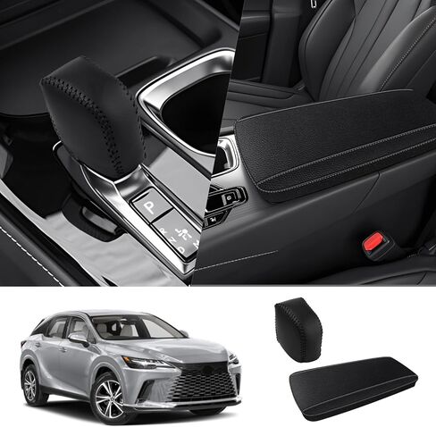 غطاء وحدة التحكم المركزية من Autoorder لـ 2015-2020 2021 Lexus NX NX300h/NX300/NX200t ملحقات غطاء مسند الذراع مضاد للخدش وسادة وحدة التحكم الوسطى واقي مسند الذراع الجلدي in Kuwait