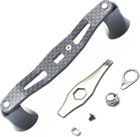 Mr. Z 95mm Carbon Fiber Baitcasting Reel Handle Left or Right Side Installation DIY Replacement Accessory in Saudi Arabia