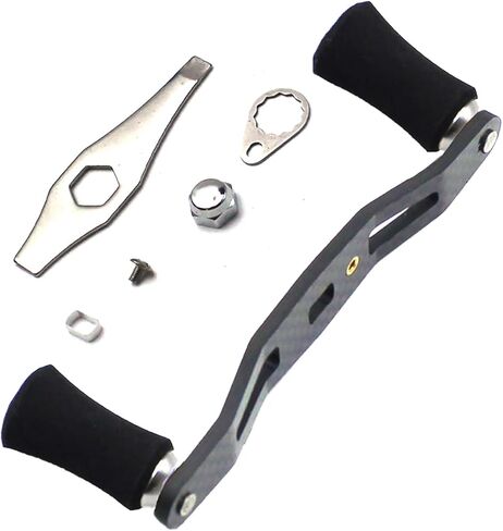 Mr. Z 95mm Carbon Fiber Baitcasting Reel Handle Left or Right Side Installation DIY Replacement Accessory in Kuwait