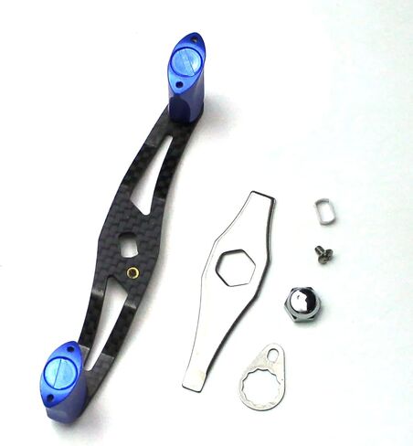 Mr. Z 100mm Carbon Fiber Baitcasting Reel Handle Grip Low-Profile with Fitting Replacement Parts in Saudi Arabia