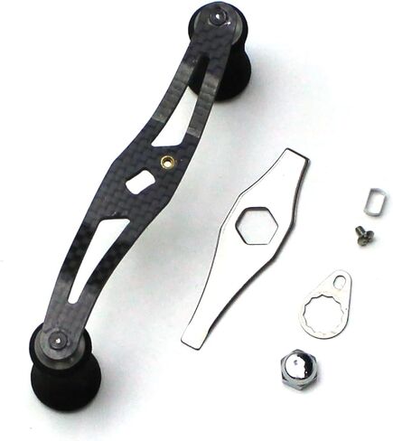 Mr. Z 100mm Carbon Fiber Baitcasting Reel Handle Grip Low-Profile with Fitting Replacement Parts in Kuwait