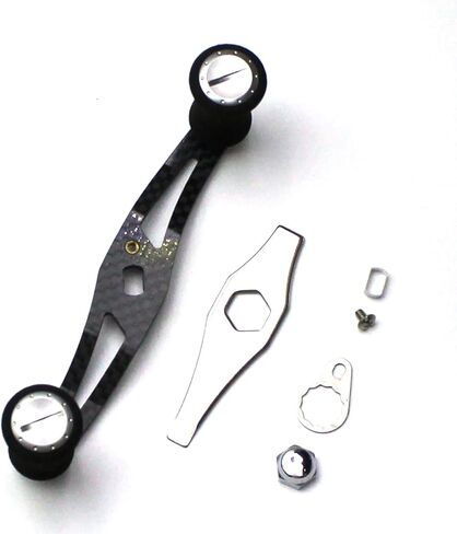 Mr. Z 100mm Carbon Fiber Baitcasting Reel Handle Grip Low-Profile with Fitting Replacement Parts in Kuwait