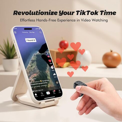 TikTok Scrolling Ring - Bluetooth Remote for TikTok, Page Turner Ring for iPhone iPad, Video & Music Controller, iOS Android Compatible in Saudi Arabia