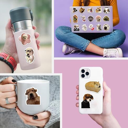 Cat Meme Stickers, Funny Cat Stickers for Kids Journaling Adults Kawaii,Cute Waterproof Vinyl Sticker for Water Bottles Laptops 50Pcs in Kuwait