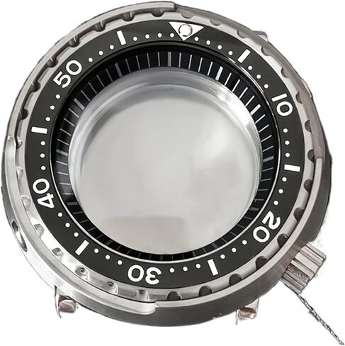 Stainless Steel Watchcase Tuna Can 47mm For NH35 NH36 4R35/36 7S26 Movement Mineral Crystal Ratchet 120 Clicks 10ATM Watch Parts watch case in Kuwait