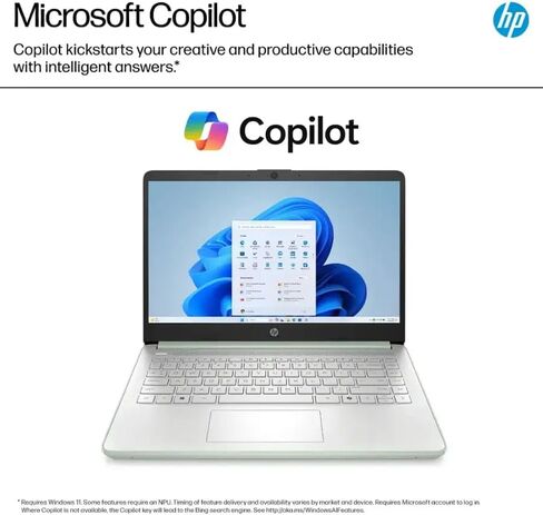 HP 2025 14 inch HD Laptop, Office Pro Lifetime License, Intel Processor N150, 16 GB RAM, 384 GB Storage(128GB UFS+256GB MSD), Copilot AI, Wi-Fi 6, Lightweight, Windows 11 Pro, w/Accessories in Saudi Arabia