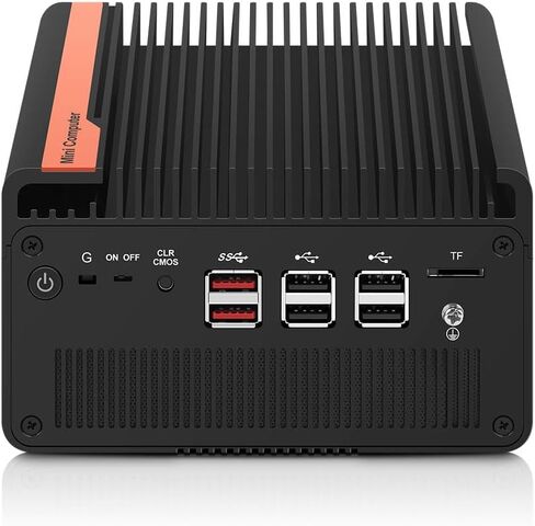 Mini PC N100 NAS 5 M.2 Nvme Pocket NAS Small PC,4X2.5GbE LAN Mirco Desktop Computer 2HD 4K@60HZ,Router/QNAS/Firewall DDR5 for Office Business (8GB RAM 128GB SSD, N100) in Kuwait
