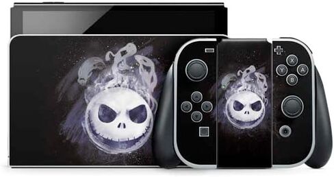 Skinit Decal Gaming Skin Compatible with Nintendo Switch OLED (2021) - Officially Licensed Disney The Nightmare Before Christmas Jack and Sally Meant to Be Design in Kuwait