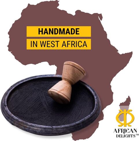 Handmade Asanka - 11 Inch Large African Clay Serving Bowl, Traditional Ghanaian Earthenware for Chop Bar & Home Cooking (ONLY ASANKA) in Saudi Arabia