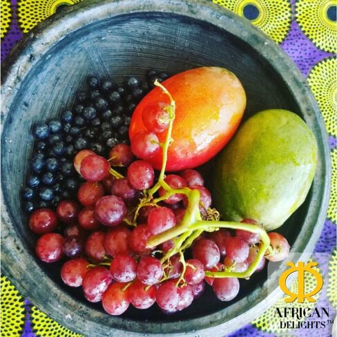 Handmade Asanka - 11 Inch Large African Clay Serving Bowl, Traditional Ghanaian Earthenware for Chop Bar & Home Cooking (ONLY ASANKA) in Saudi Arabia