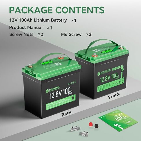 12V 100ah LifePo4 Lithium Battery ، Mini Deep Cycle Battery LifePo4 Battery ، MAX.15000 دورة تم تصميمها في 100A BMS لـ RV ، محرك التصيد ، التخييم ، البحرية ، الطاقة الشمسية ، تخزين الطاقة المنزلية (حزمة واحدة) in Kuwait