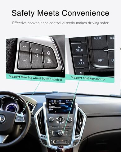 Car Bluetooth Adapter Compatible for 2010-2012 Cadillac SRX with USB Port,High-Resolution Audio Bluetooth Receiver iPod Music Sourse in Kuwait