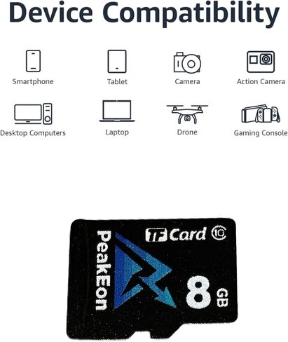8GB Micro SD Card Class 10 Micro-SDXC Memory Card,High Speed Flash,TF Card for Security Camera/Smartphone/Drone/Dash Cam/Tablet/PC(One Pack, 8GB) in Saudi Arabia