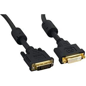 DVI-D Male to Female Dual Link Digital Video Extension Cable with Removable Hex Nut (3 Meter (1 Pack))