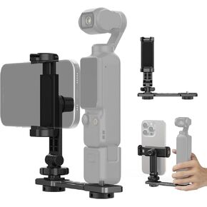 حامل الهاتف Neewer متوافق مع DJI Osmo Pocket 3 ، Pocket 3 التوسع ملحقات الهاتف الخلوي مع 1/4 "المواضيع للترايبود وقضيب التمديد ، حذاء بارد لضوء الفيديو الصغير ، الميكروفون ، AC021