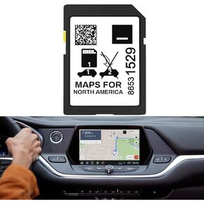 Latest Navigation SD Card Update Map 86531529 Compatible with GM Chevrolet Silverado Equinox Traverse Malibu GMC Sierra Terrain Acadia Buick Envision Enclave Cadillac XT5, USA Canada