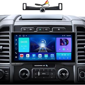 10.33 inch for Ford F150 Stereo Upgrade 2015 2016 2017 2018 2019 2020, F250 F350 F450 2017-2019,Android Radio Supports B&O System Carplay Android Auto 5GWiFi GPS Navigation Bluetooth SWC Replacement