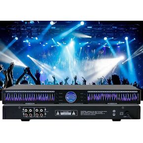 22-Band Audio Equalizer, 2-Channel Music Spectrum Analyzer with 10 Preset Effects, Precision Tuning and Noise Reduction Function, Rich Connectivity Ports, for Music Studios, Home Theaters