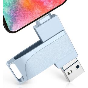 512GB Photo Stick for Phone Flash Drive,4in1 Memory Stick for Photos and Videos USB Stick External Storage Compatible for iPhone/Android/PC