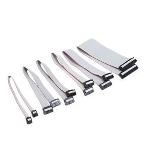 2Pcs 2.54Mm Pitch Fc-6/10/14/16/20/40 Pin 30Cm Jtag Isp Download Cable Gray Flat Ribbon Data Cable for Dc3 IDC Box Header