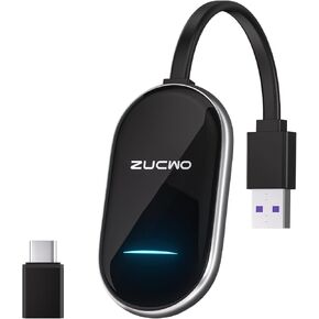 Wireless CarPlay Adapter for iPhone, Plug & Play CarPlay Dongle for Factory Wired Cars, Voice Control with Siri, 5.8GHz WiFi & Bluetooth, Ultra Low Latency, Supports Maps/Music/Calls, Black