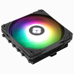 AXP120-X67 Black ARGB Low Profile CPU Air Cooler with Quite 120mm TL-C12015B-S PWM Fan, 6 Heat Pipes, 67mm Height, for AMD AM4 AM5/Intel LGA 1700/1150/1151/1155/1200/2011/2066